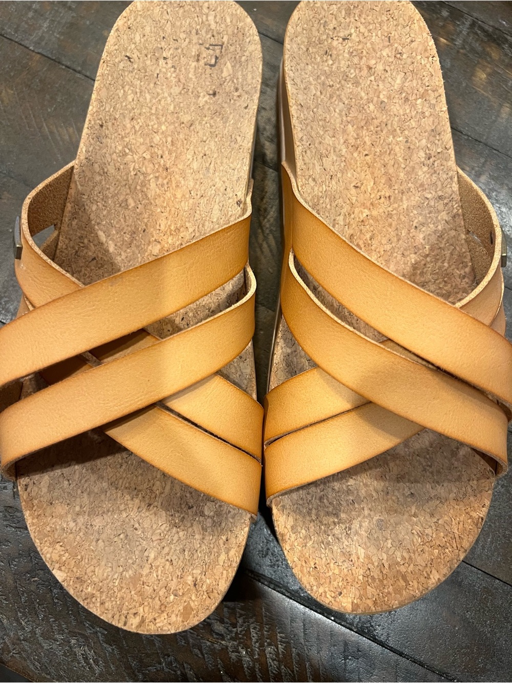 Women’s Reef Cork Slide Sandals in Tan